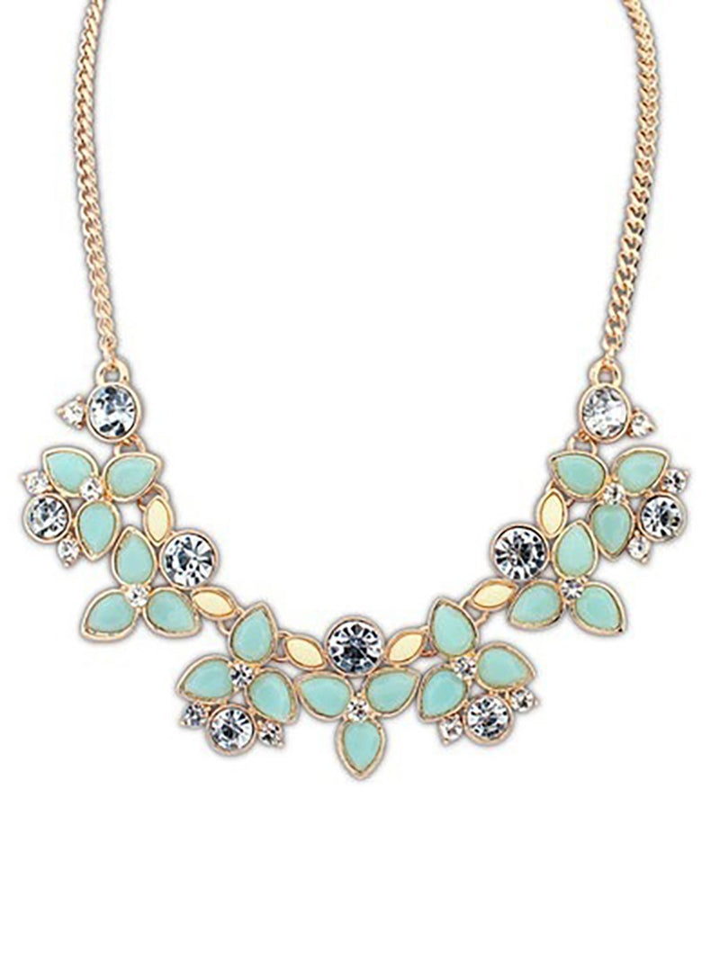 Womens Alloy Flowers Necklace